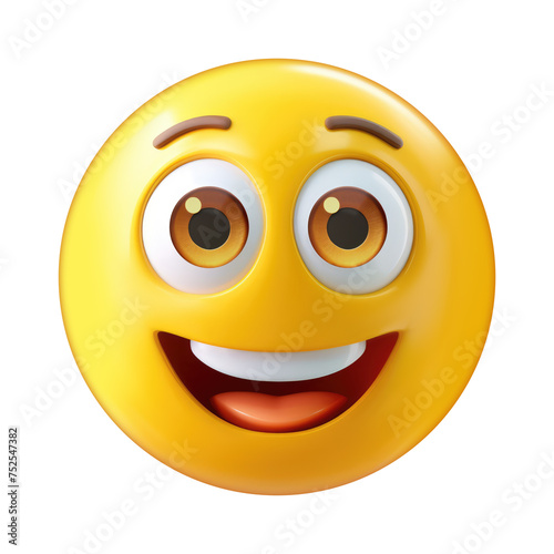 emoji of a happy face with wide eyes