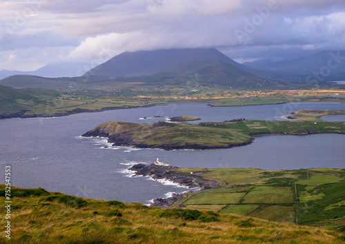 Obraz na płótnie Sunset scene at Valentia Island on Ring of Kerry in Ireland, Wild Atlantic Way w salonie