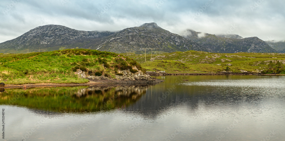 Morning scene with a cloudy day in Galway Ireland, Pine Island