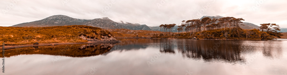 Morning scene with a cloudy day in Galway Ireland, Pine Island