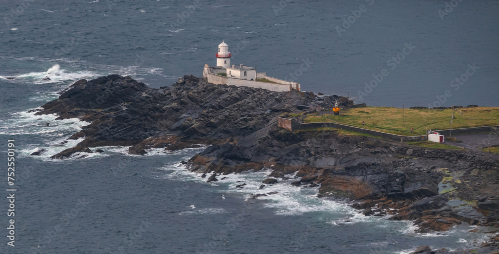Sunset scene at Valentia Island on Ring of Kerry in Ireland, Wild Atlantic Way