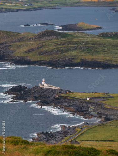 Sunset scene at Valentia Island on Ring of Kerry in Ireland, Wild Atlantic Way 