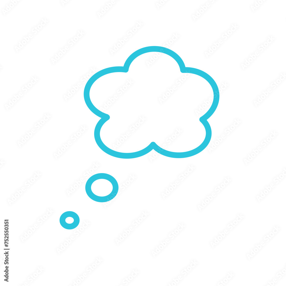 White cloud shape icon. Speech bubble. From blue icon set. White cloud shape icon. Speech bubble. From blue icon set.