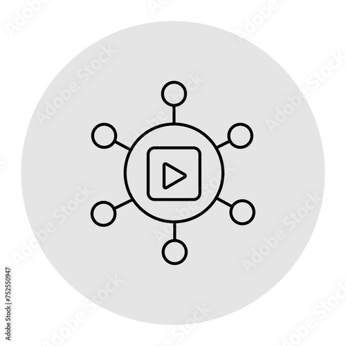 Video Network, Video streaming, Content creators, Video hosting, Online video, Video platform, Video sharing, Video monetization, Video advertising, icon