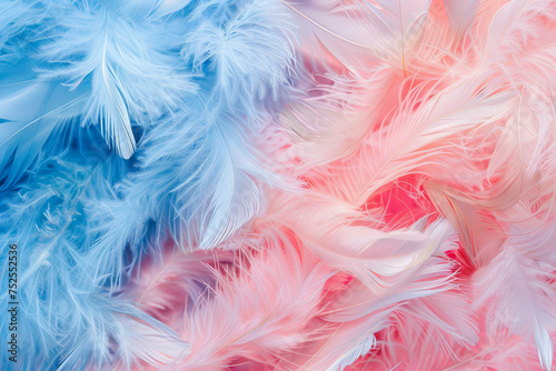 Soft pastel feather against light backdrop, ideal for gentle backgrounds or decorative accents. Perfect for artistic projects, greeting cards, or web design