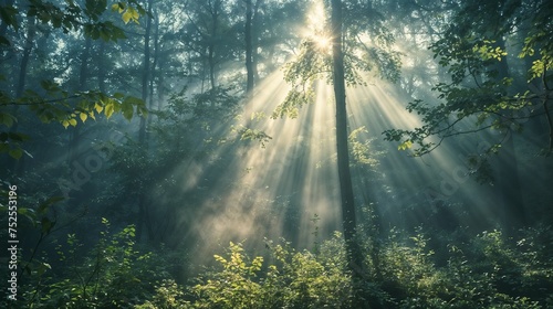 Celestial Forest Rays © image