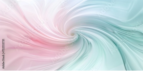 an abstract image of a light colored pink and pale green swirl Generative AI