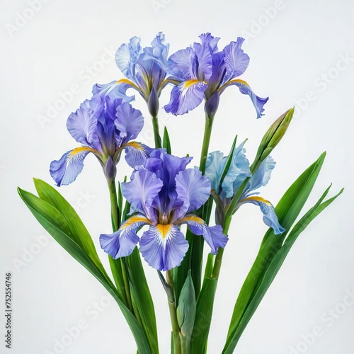 bouquet of daffodils on white 