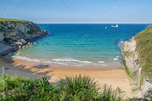 atalenas Beach in Santander, northern Spain photo