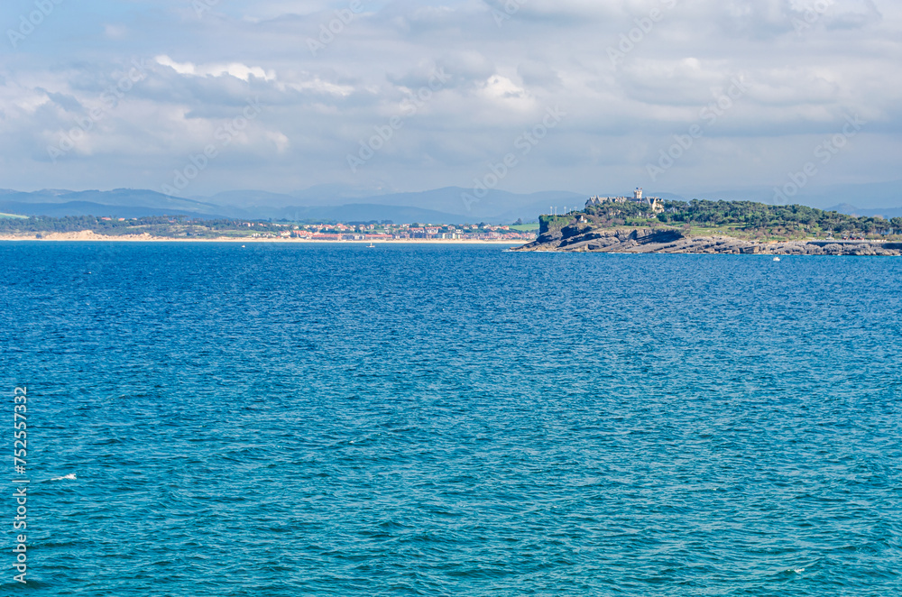 View of a beach in Santander, northern Spain View of a beach in Santander, northern Spain
