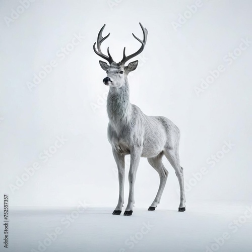 fallow deer isolated on white 