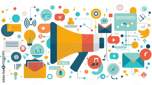 Digital Marketing Concept Vector Illustration for Website Banner, Advertisement and Marketing Material, Online Advertising, Business