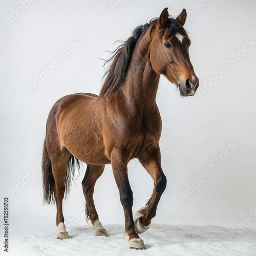 portrait of a brown horse 