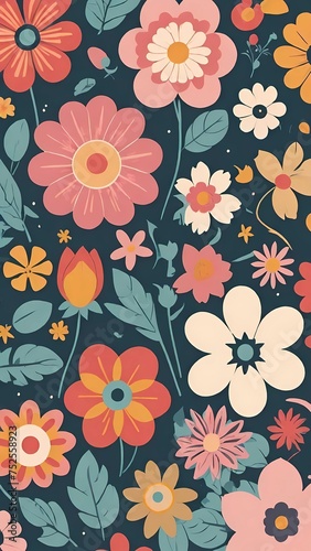 seamless pattern with flowers, floral pattern