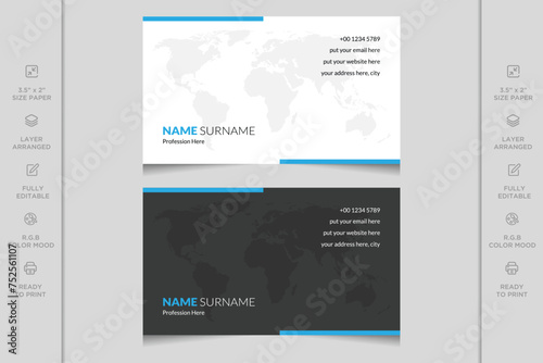 Modern and professional vector business card template