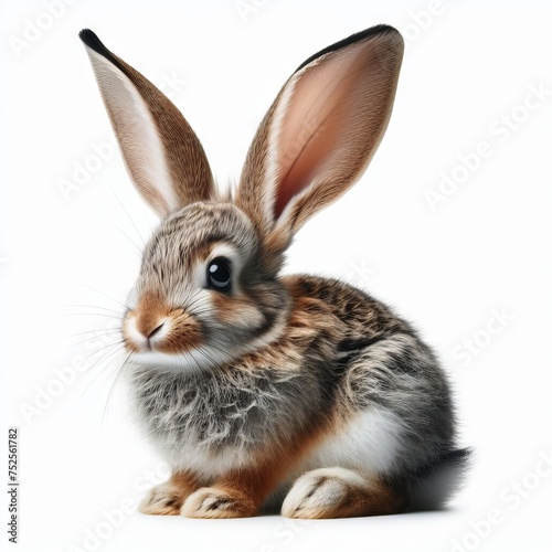 brown rabbit on white background  © Deanmon