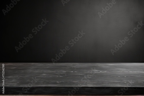 Black Table Top Isolated on White Background. Versatile Dark Countertop for Baking and More.