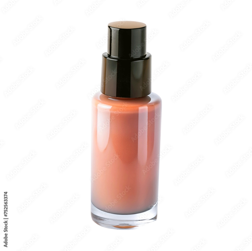 Bottle of skin pink color foundation isolated on Transparent background. Bottle of skin pink color foundation isolated on Transparent background.