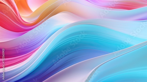 Close up view of vibrant colorful waves, perfect for backgrounds © Fotograf