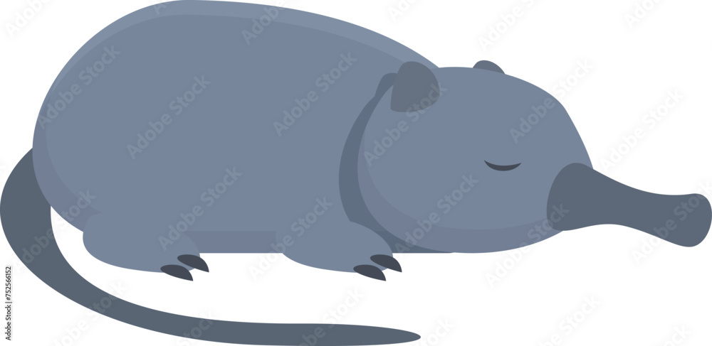 Habitation desman icon cartoon vector. Fauna character. Picture mammal Habitation desman icon cartoon vector. Fauna character. Picture mammal