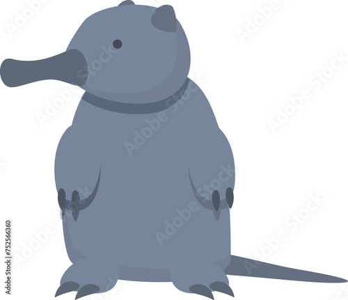 Mole desman animal icon cartoon vector. Mammal family. Zoology natural photo