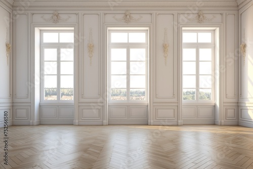 An empty room with ample natural light, suitable for various uses