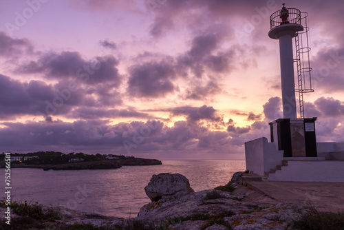 Fotografia Small Lighthouse on Mallorca torre porto petro