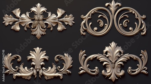Intricate designs on dark backdrop, perfect for elegant projects