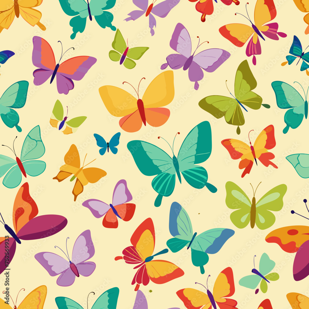 seamless pattern wallpaper with butterflies 