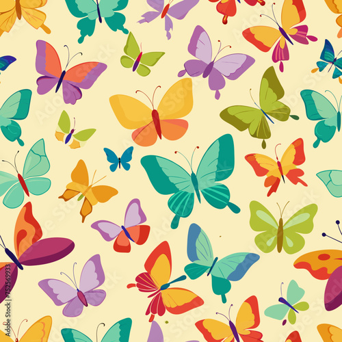 seamless pattern wallpaper with butterflies 