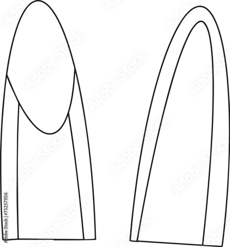 rabbit ears outline, bunny ears outline