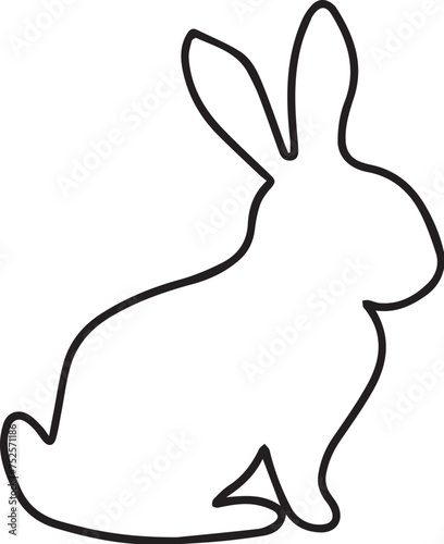 bunny outline, rabbit outline