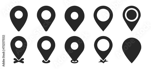 Location pin icon. GPS location Map pointer icon
