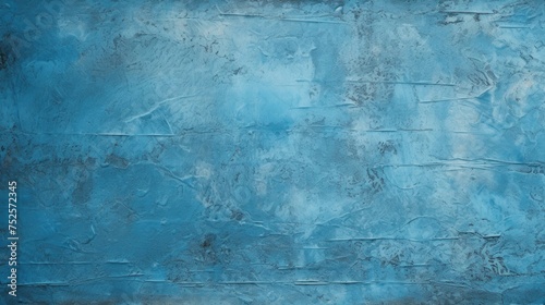 A blue painted wall with peeling paint. Suitable for backgrounds or texture images