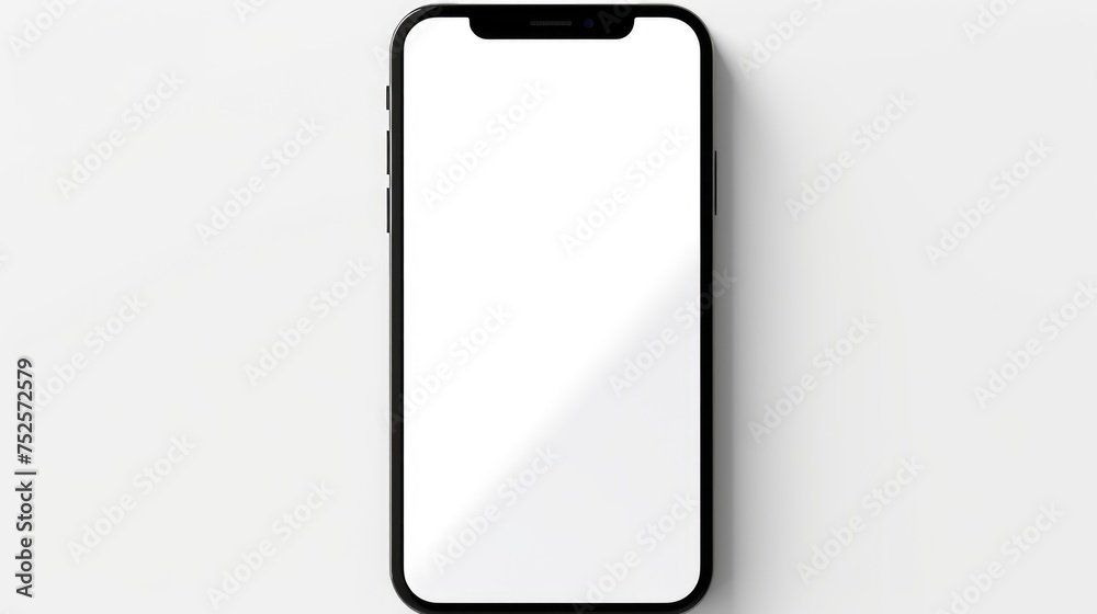 A modern Phone with a blank screen, suitable for various digital mockups A modern Phone with a blank screen, suitable for various digital mockups