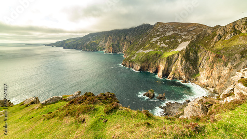 Beautiful scenery with Slieve League cliffs in Donegal Ireland 