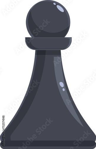 Pawn piece icon cartoon vector. Chess play game. Young classroom thinking