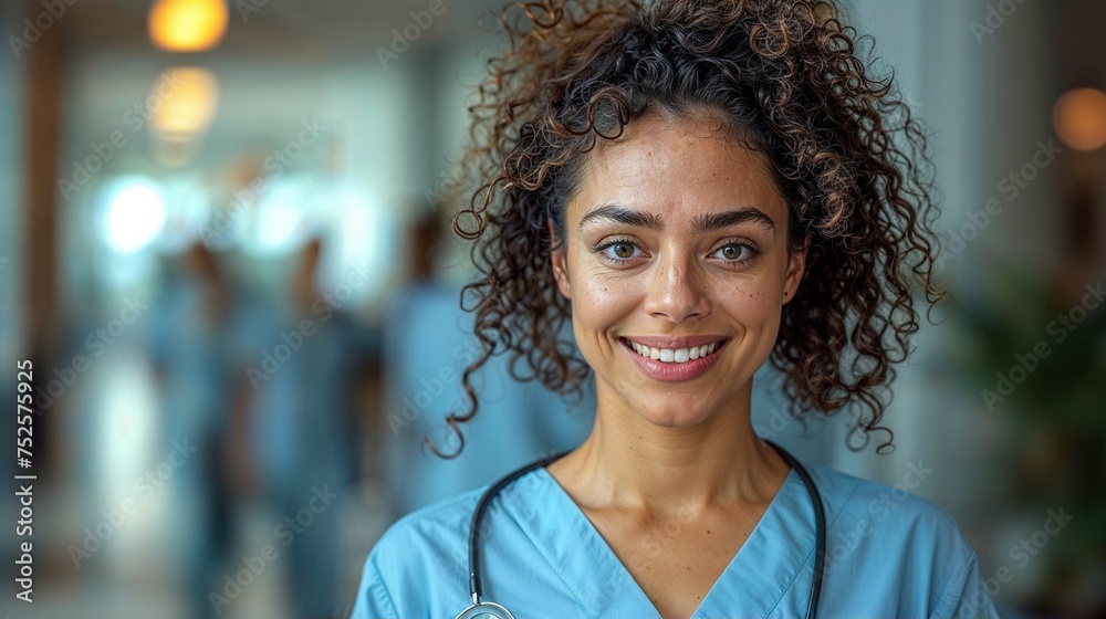 edical student in hospital, portrait, happy with colleagues, assistant doctor, nurse edical student in hospital, portrait, happy with colleagues, assistant doctor, nurse