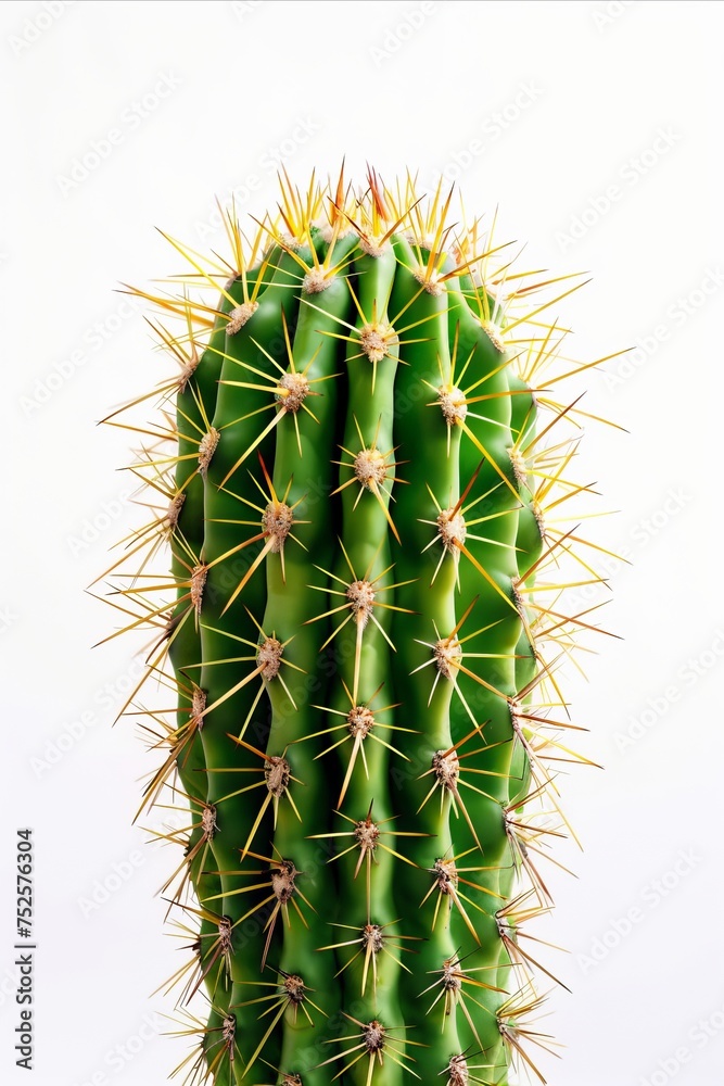 A green cactus in a minimal style A green cactus in a minimal style