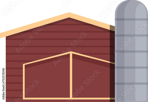 Chicken farm icon cartoon vector. Barn animal grow. Nature village breeding