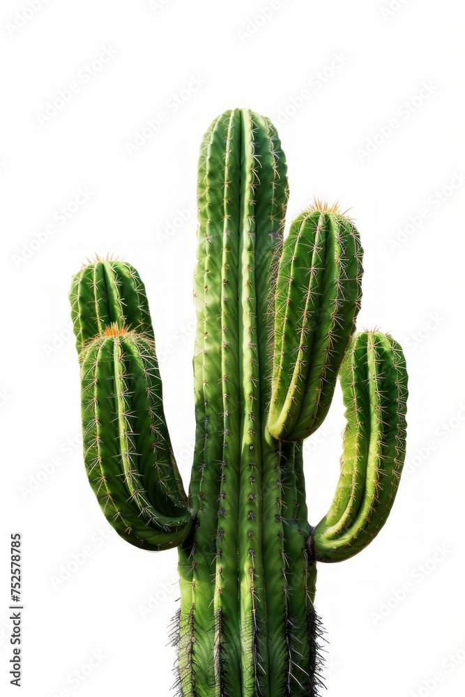 A green cactus in a minimal style A green cactus in a minimal style