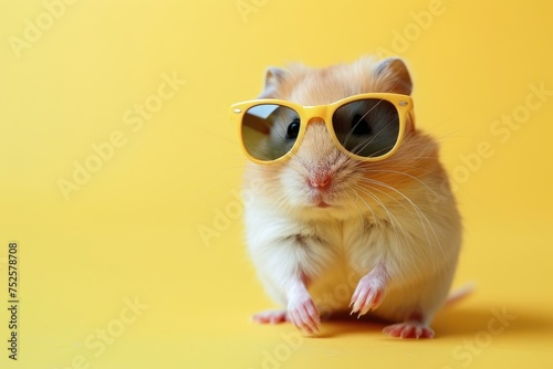 Sunglasses Savvy  Hip Hamster Style  AI Generative 
