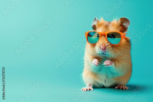 Cool Hamster in Sunglasses: Hip Vibes, AI Generative
