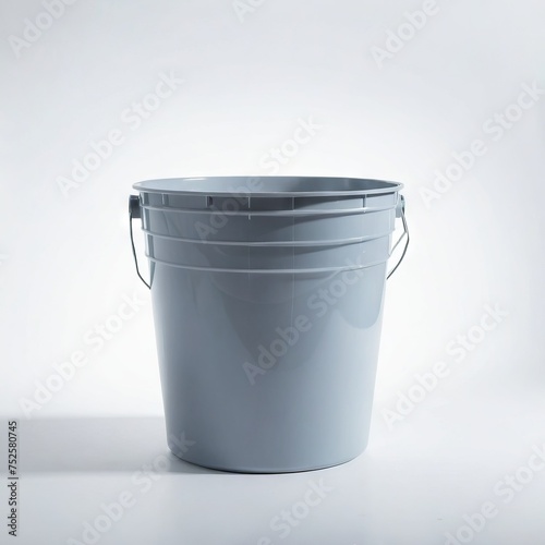 plastic bucket on white 