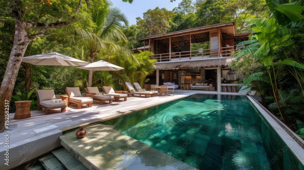 Experience luxury at this cliffside villa with an infinity pool and ocean views. Surrounded by tropical greenery, offering privacy, its the perfect retreat to relax and indulge in natures beauty. 