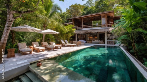 Experience luxury at this cliffside villa with an infinity pool and ocean views. Surrounded by tropical greenery, offering privacy, its the perfect retreat to relax and indulge in natures beauty.  © Helen-HD
