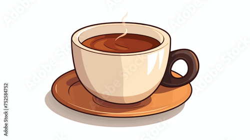 Cartoon coffee mug freehand draw cartoon vector illustration