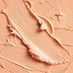 Crédence de cuisine Pantone 2024 Peach Fuzz Peach fuzz background con pintura pantone, fondo pintura con pinceladas peach fuzz, ondas líquidas abstractas de color melocotón  © Coco