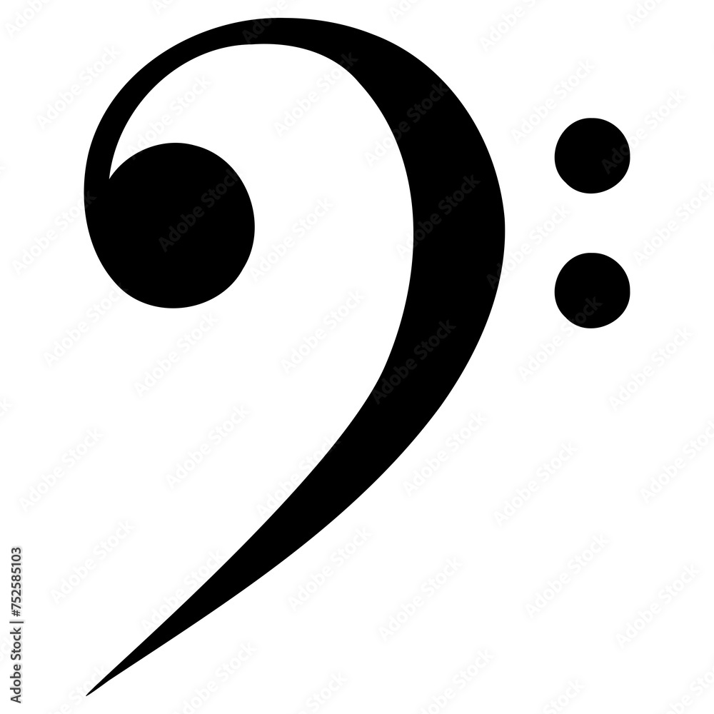 transparent-monochrome-png-of-a-bass-clef-as-used-in-sheet-music-to