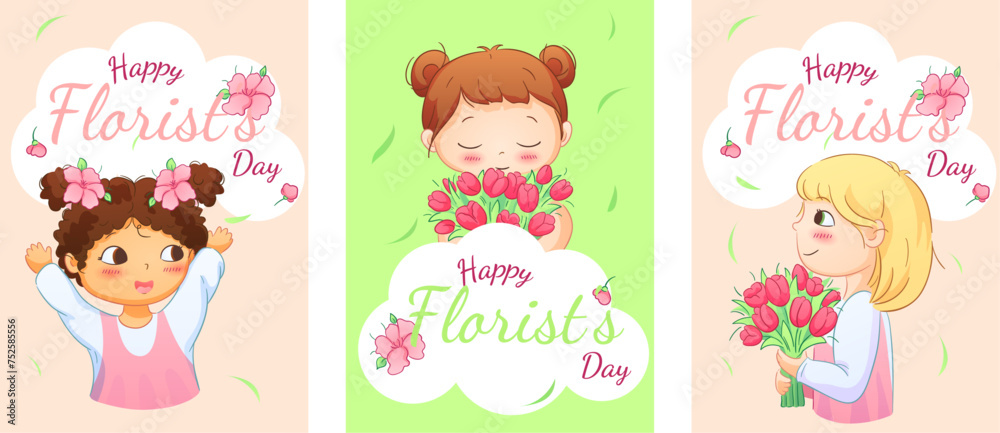 Cute illustrations of boys and girls of various nationalities, perfect for celebrating Mother's Day, International Women's Day, Children's Day, and floral themes. Cute illustrations of boys and girls of various nationalities, perfect for celebrating Mother's Day, International Women's Day, Children's Day, and floral themes.